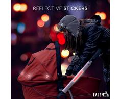 Laleni 13 Piezas reflectores | Adhesivos para Cochecito, Bicicleta, Escolares. | Aumenta la Noche de Seguridad Vial Am & al Atardecer | Etiqueta Leuc htauf Adhesivo (Rojo, 10 Sets)