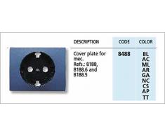 Niessen olas - Tapa enchufe 2 polos+tierra lateral olas acero perla