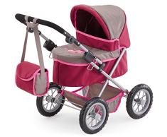 Bayer Design 13078 - Cochecito Muñecas Trendy Royal, Color gris, burdeos, 68cm