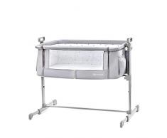 Kinderkraft Cuna Colecho 2 en 1 NESTE, Ajustable, Plegado Fácil, Gris