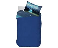 Dhestia Juego De Funda Nórdica Infantil Reversible + F, CojÃn 70X50 Cmts, 100% Algodón, Duvet Set Fútbol Champions (170X260 Cm (Cama 105), Multicolor, 170 X 260 Cm
