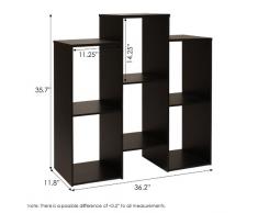 Furinno 12221BK Parsons escalonada Cubo estantería con 6 estantes, Color Negro