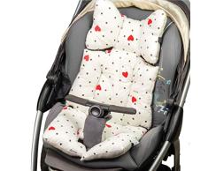 Lenkies Reductor de cochecito universal, reductor de cubierta de asiento de coche silla de bebé cuna para bebé, colchón transpirable acolchado algodón antibacteriano resistente al sudor