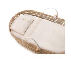 Sábana para cuna moises beige con puntillas - para bordar a punto de cruz
