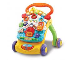 VTech - Andador andandín 2 en 1, correpasillos con música y luces, patas plegables, panel extraíble, regulador de velocidad, multicolor, versión ESP, embalaje abre fácil