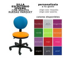 Centrosilla Silla giratoria infantil juvenil Jolly para niño colores personalizables ideal para escritorio ruedas para parquet incluidas