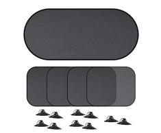 TheStriven Sombrilla de coche 5 piezas Parasoles Coche Autoadhesivos Parasol coche infantil con protección UV Ventanas Laterales para el Coche Sombrillas Bebé Visera Parasol para Ventanas Traseras