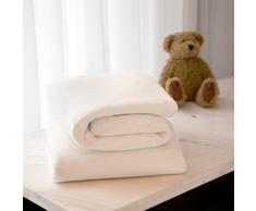 Clevamama - Juego de 2 sábanas bajeras para cama infantil de algodón de punto, 60 x 120 cm blanco