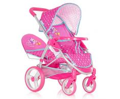 Hauck Silla de paseo muñecas gemelar Malibu Duo, Rosa