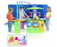MOLTO- Electronic Deluxe Cocina Infantil Totalmente Equipada, Color Rojo/Gris, 2+ (07150/R)
