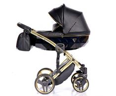 Cochecito de bebé Junama Diamond Fluo Line 2en1 carro duo capazo+silla (negro)