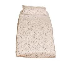 Ti TIN - Juego de Sábanas de Cuna de 3 Piezas (Encimera + Bajera Ajustable con Elásticos + Funda Almohada) Popelín 100% Algodón, 60x120 cm