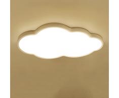 Ultra-delgada luz de techo LED, dormitorio de la personalidad creativa, sala de estar, lámpara de techo de estudio, la nube de dibujos animados se enciende 24W, blanco ( Color : Luz calida )
