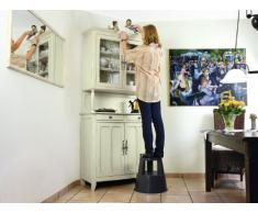 Wedo 212 201 Taburete con Ruedas, Negro