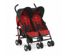 Chicco Echo Twin Silla de paseo gemelar, ligera y compacta, color rojo