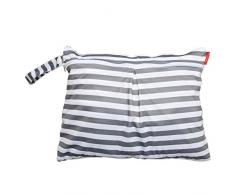 Damero Bolsa Ba/ñador Impermeable Bolsa de Pa/ñales Reutilizable Bolsa, Grande, Flecha gris