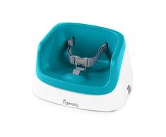 Ingenuity SmartClean Asiento elevador infantil para mesa de comedor con correas de arnés de 3 puntos, Peacock Blue