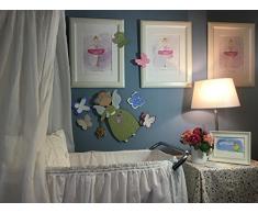 Lámpara infantil. Hada con ramo de flores.Luz quita miedos. Lámpara para habitación de niñas. Luz para dormir.