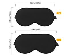 Antifaz para dormir, Gritin 100% Anti-Luz Opaco Cómoda Agradable para la piel Tela de seda natural puro y puros de algodón relleno Antifaces Máscara