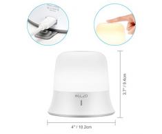 Elzo Lámpara Nocturna para Niños, Luz Nocturna Recargable para Bebés, Luz Inalambrica, 80 Horas de Funcionamiento, Control Táctil, Modo SOS