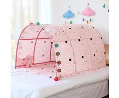 PXC Cama de algodón para niños Tienda de campaña Manto de Cama Niña Interior Castillo de Princesa Literas Artefacto Sala de Juegos para niños, A, 90 cm