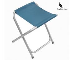 Homecall - Taburete de camping plegable de aluminio (azul)