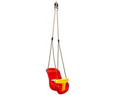 LittleTom Columpio de Bebé 45x36x38cm Juguete de Exterior para niño pequeño Rojo