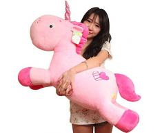 Generic unicornio cojines - Juguetes de peluche suave almohada, rosa, 50cm