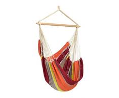 AMAZONAS Brasil Acerola-Hamaca, Multicolor, Naranja Granate Beige, 130x130x110 cm