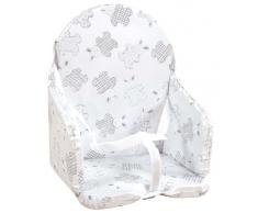 Looping - Cojín para silla de bebé, diseño de conejos Multicolor Lapin pyjama