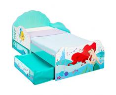 Disney Princesas Ariel-Cama Infantil para niños pequeños con cajón Inferior, Tela, Tamaño aproximado: 143 cm (Longitud) x 77 cm (Anchura) x 63 cm (Altura)