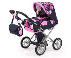 Bayer Design- Neutro Cochecito de muñeca, City Star, Color Azul, Rosa, 45X35X58X5Cm (13669AA)