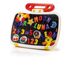 Quercetti 5285 - Maletín multifunción con pizarra magnética, cifras y letras