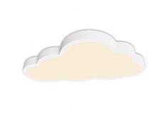 Luces Lámpara Plafón de techo LED 3000K blanco cálido, 5cm de espesor, 36W Forma de nube infantil Lámpara de techo linda para niños, niñas, Cuarto de niños, Dormitorio, Oficina, Escalera, Comedor
