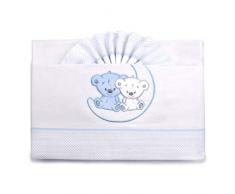 PEKITAS Bebe Juego De Sábanas Franela Conjunto 3 Pcs Cuna 60X120 100% Algodón Azul HECHO EN PORTUGAL