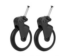 1 Pair Front Ruedas de repuesto para cochecito, Cochecitos de goma de repuesto para carrito de bebé con herramientas