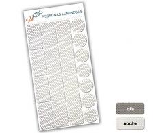 Pegatinas luminosas SafeKIDS, BLANCO, 13 unidades para cochecitos de bebé, bicicletas, cascos de ciclista y más