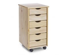 Zeller 13183 - Cajonera con Ruedas (Madera de Pino, 34 x 39 x 65 cm)
