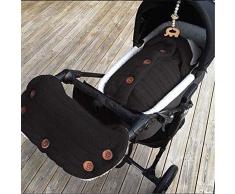 MMHJS Botón De Punto Más Saco De Dormir De Terciopelo Y Conjunto De Guantes De Cochecito Saco De Dormir De Cochecito Cálido Y Engrosador para Bebés Al Aire Libre