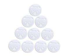 JAGETRADE 10X Power Kid Socket Cover Bebé Niño Protector Guardia Punto de conexión Enchufe Oso Nuevo