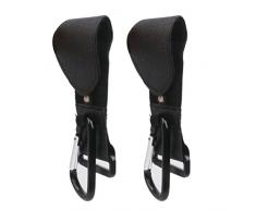 Tinksky 2 Piezas Ganchos para Cochecito Metal Ganchos Multiuso (Negro)