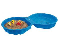 Smoby Big 7711-001 - Piscina y Caja de Arena con Forma de Concha (89 x 88 x 23 cm), Color Azul