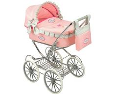 Little Princess Coche de muñecas clásico, Altura hasta el Manillar de 78 cm, capazo con 57 cm de Largo (Saica 9298)