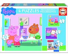 Peppa Pig - Puzzle progresivo, 12, 20 y 25 piezas (Educa Borrás 16817) , color/modelo surtido