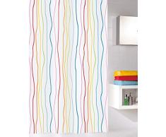 Kleine Wolke Jolie Cortina de Ducha, Textil PES, Multicolor, 120 x 200 cm