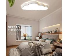 Regulable Luz de techo para Habitación infantil Plafón Dormitorio LED Moderna Macaron-estilo Creativo Arriba y abajo Iluminación de 360° Nube forma Niño Niña lámpara de techo 60 * 33cm 48W,Blanco