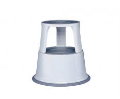 Wedo Taburete con Ruedas de Metal, Acero, Gris Luminoso