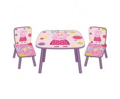 PEPPA PIG MESA Y SILLITAS INFANTILES DE MADERA. ARDPP8377
