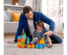 Mega Bloks Tren musical ABC, juguete de construcción para bebé + 1 año (Mattel FWK22)