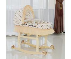 BUDBYU Baby Moses Cesta con Soporte moisés cestos sábanas Cuna portátil estándar Cuna Columpio Marco de Pino Coche recién Nacido Cesta para Dormir Suministros maternos e Infantiles